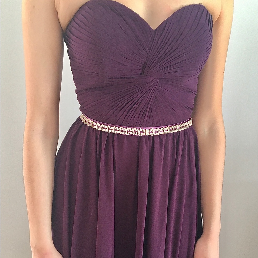 A classic maid of honour or prom dress.